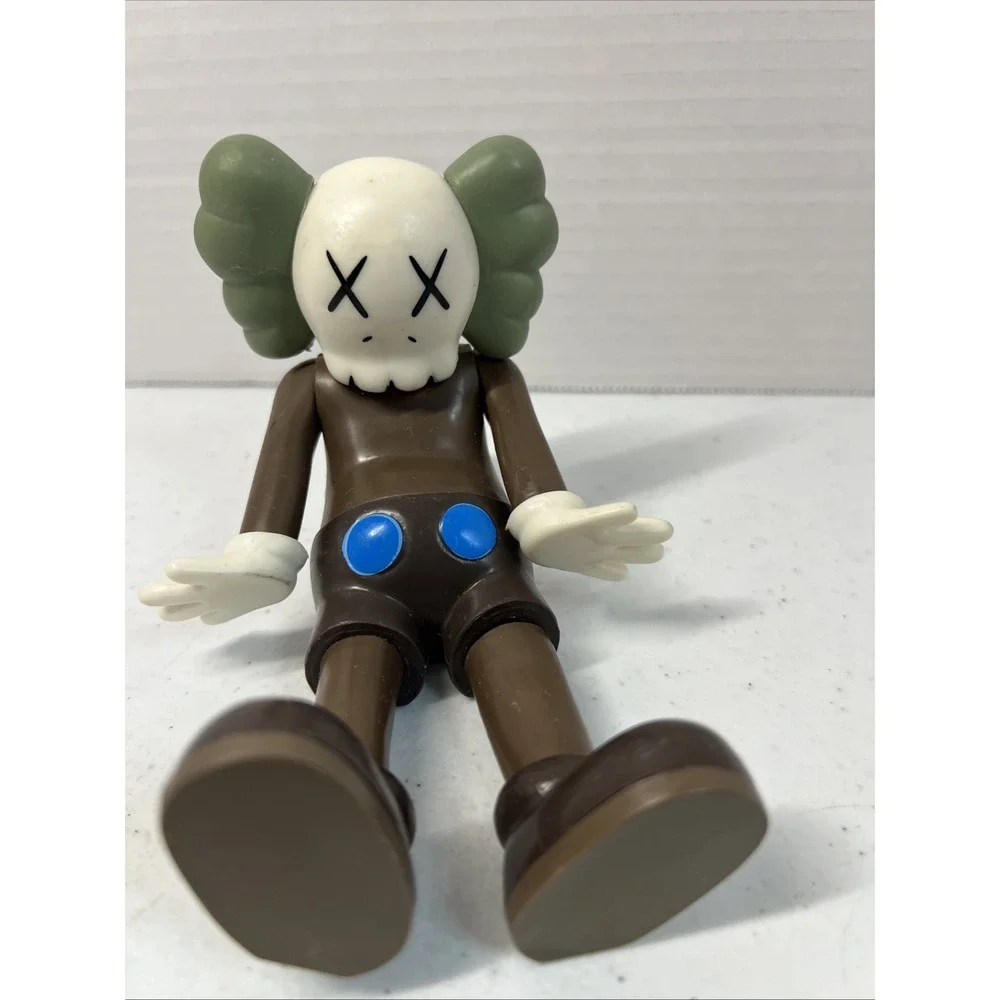 KAWS Companion Action Figures Collection sitting Green Hair brown 5
